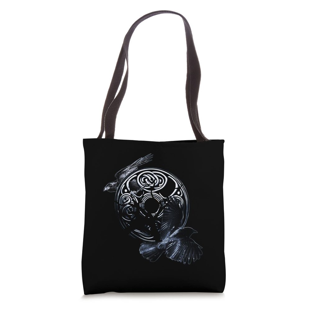 Crow Raven Norse Celtic Folklore Mythology Huginn Muninn Tote Bag V >:)